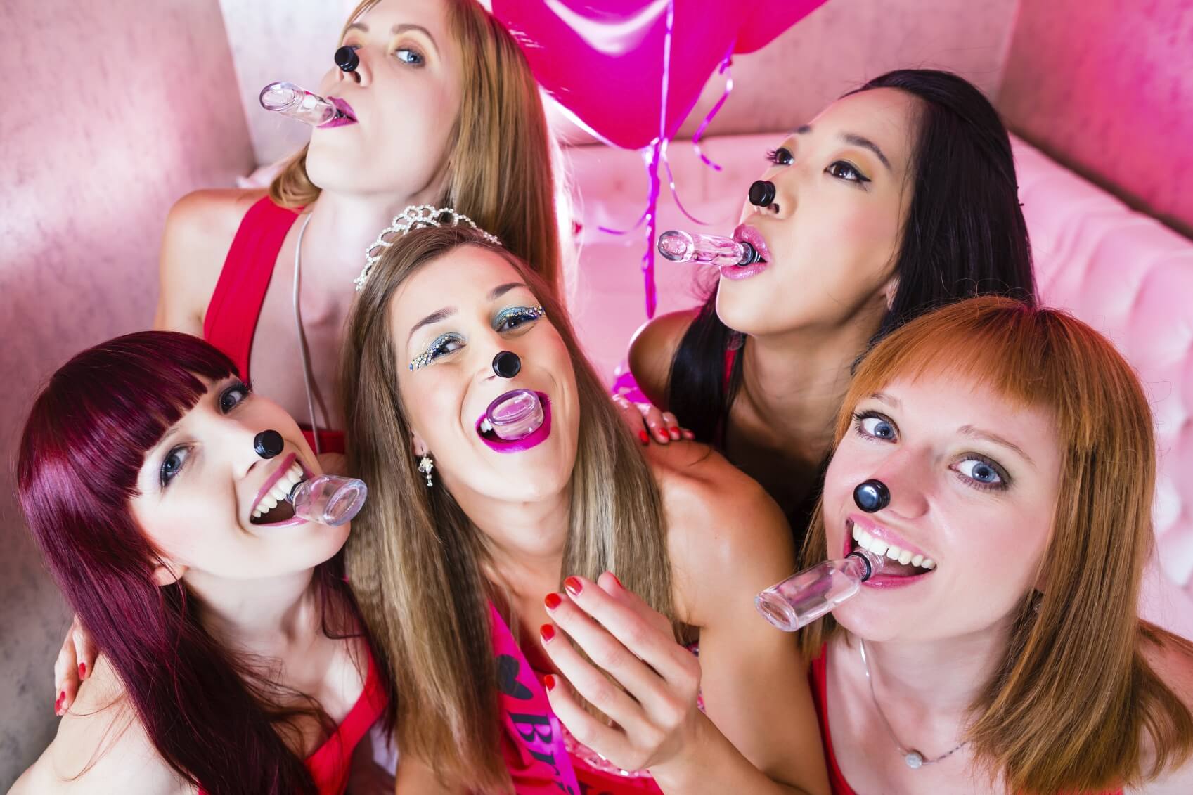 Women having bachelorette party in night club 000078846209 Medium