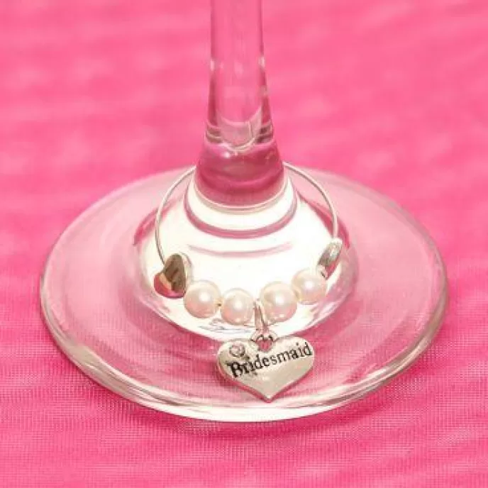 Bridesmaid Wine Glass Charm