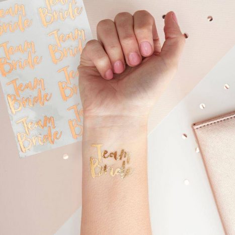 Team Bride Temporary Tattoos