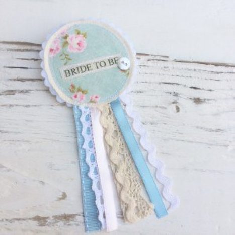 Teal Millie Hespian Bride to be Rosette