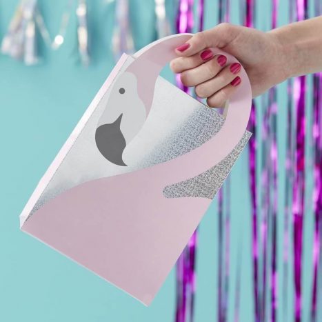 Flamingo Shaped Handle Party Bags
