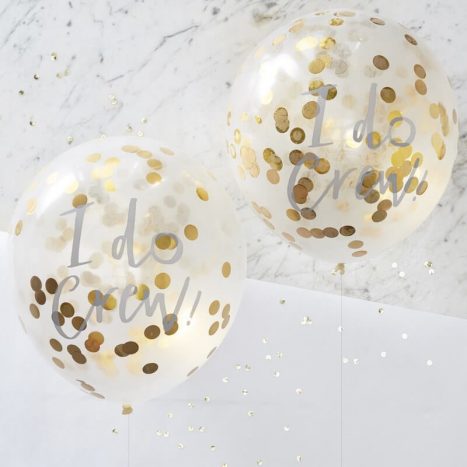 ‘I do’ - Gold Confetti Balloons