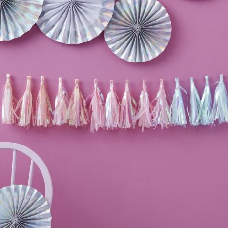 Iridescent Tassel Garland