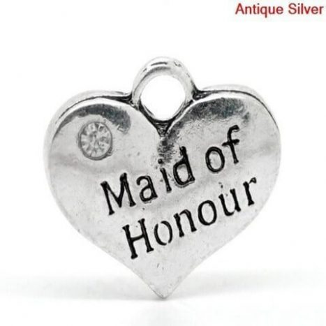 Maid of Honour Wine Glass Charm