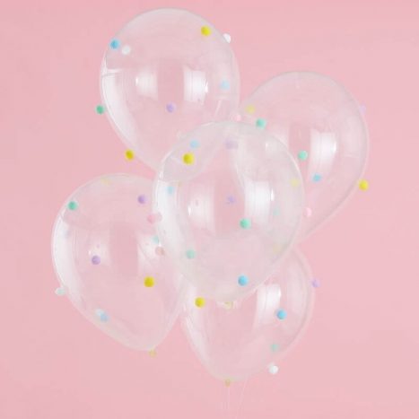 Pastel Pom Pom Balloons