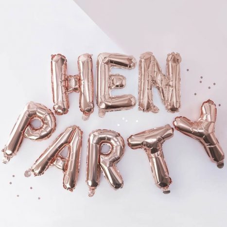 Hen Party - Rose Gold Balloon Bunting