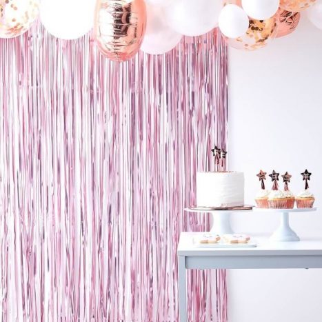 Pink Party Fringe Curtain